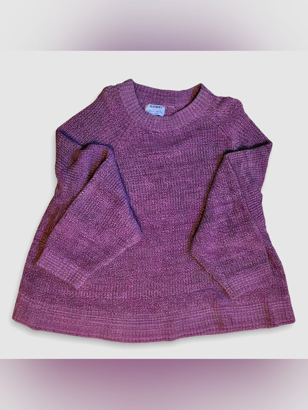 Old Navy Classic Marled Crew-Neck Sweater Purple/Pink XXL